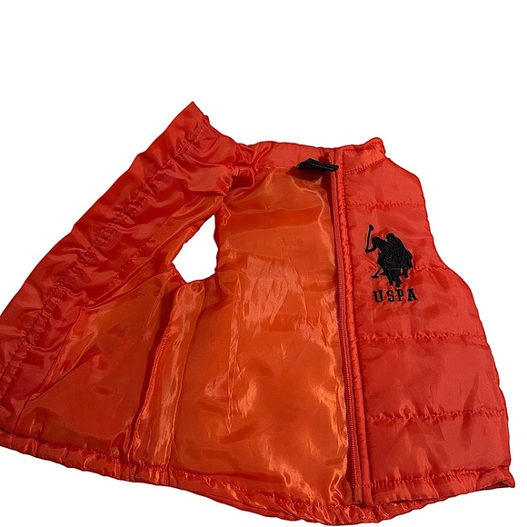 U.S. POLO ASSN. BRIGHT ORANGE VEST U.S. SZ 12 MONTHS EUC - Picture 4 of 10